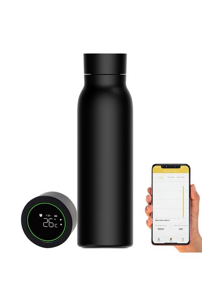 VisionHub Smart Thermos with LED display and Touch Screen, temperature indicator,double-walled stainless steel