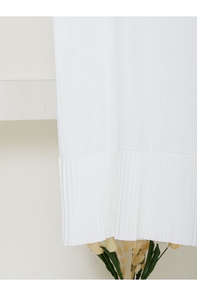 BETES Women's Hijab Pleated Undershirt Skirt Tunic Shirt Pleated Pleated