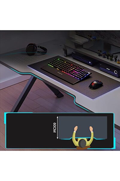 Generic Large Gaming Desk 120x60x75cm, Computer Desk K-Shaped Gaming Table, Game Workstation Black