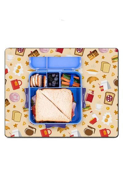 MatGo School Breakfast Navajo White Liquid Proof Lunch Mat Non-Slip Washable School Dining Pad 35x45cm