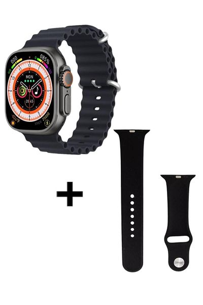 Generic ZT9 Ultra Smartwatch with BT Calling, Heart Rate,Step Counter, Fast Wireless Charging with 2 Straps