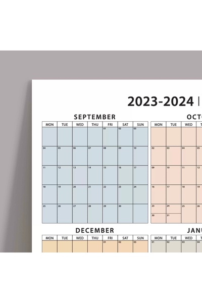 bi'aldım Eylül Başlangıç 2025 - 2026 Akademik Takvim, Akademik Planlayıcı Takvim, Duvar Takvimi