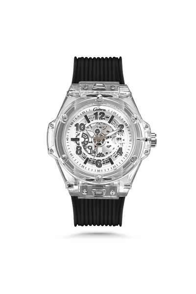 catera Men's watch with a black rubber strap