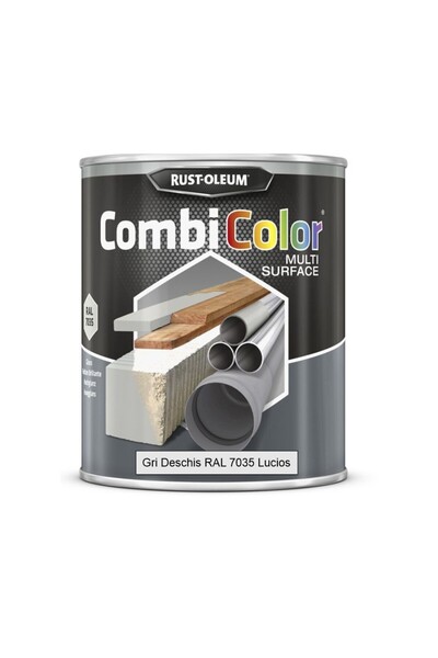 OEM Vopsea CombiColor Multi-Suprafete Gri Deschis Ral 7035 Lucios 750 ml