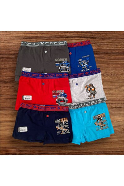 TUTKU ERKEK ÇOCUK ELASTAN BASKILI BOXER