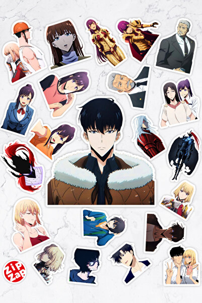 ZipZap Πακέτο αυτοκόλλητων με αυτοκόλλητα ανιμέ Solo Leveling Ore dake Level ...