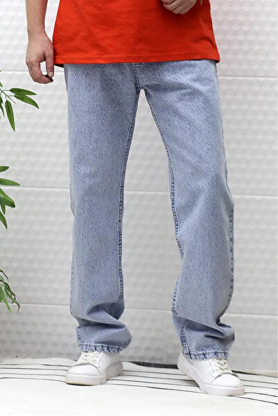 Genel Markalar Buz Mavi Erkek Baggy Jean