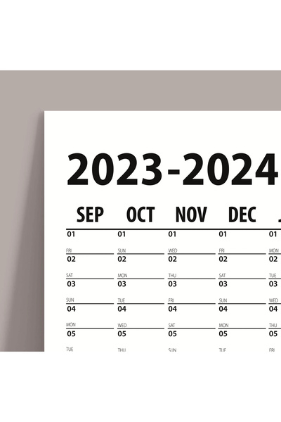 bi'aldım Eylül Başlangıç 2025 - 2026 Akademik Takvim, Akademik Planlayıcı Takvim, Duvar Takvimi