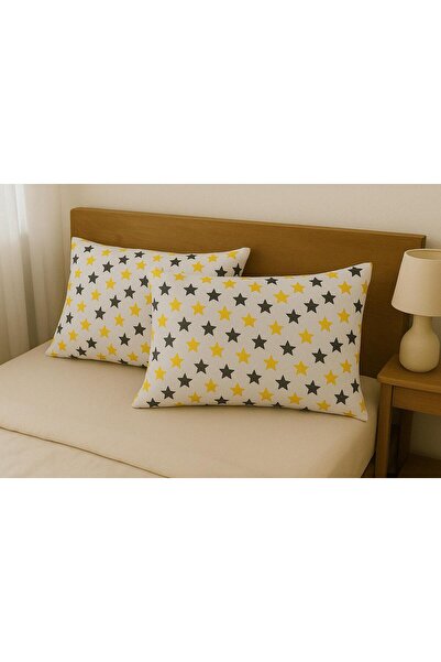 Mbcollection طقم من قطعتين من أغطية وسائد منقوشة مقاس 50 × 70 سم من القطن مكو...