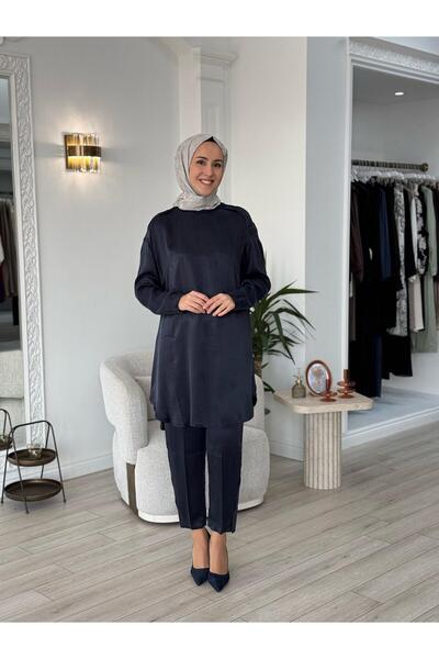 MissWhence Lacivert Cupro Takım 37017