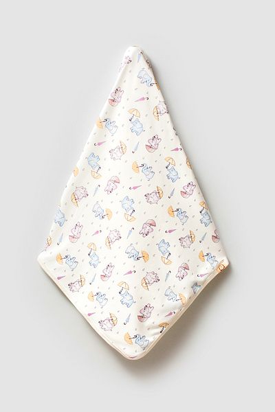 MAHFEL 100% Cotton Organic Elephant Printed Baby Kids Blanket