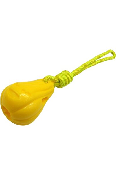 Gimdog Pumpkin Shaped Dog Treat Toy Yellow