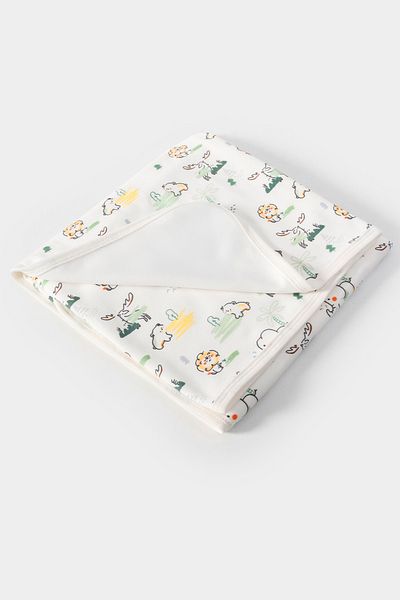 MAHFEL 100% Cotton Organic Cute Animal Printed Baby Kids Blanket