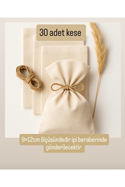 ALASEREN 9×12cm HAM NATURAL BEZ KESE DÜĞÜN, NİŞAN,DAVET VB LAVANTA, SABUN, TA...