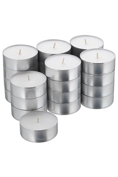 IKEA QUİCK 24 Adet Tealight Mum Çap 5,9 Cm 24'lü Set Kokusuz Dekoratif Salon ...