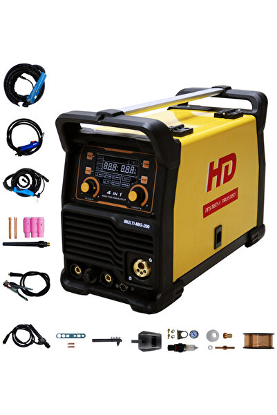 HD آلة لحام كهربائية 200 أمبير متعددة TIG MIG CUT MMA - MULTI MIG200