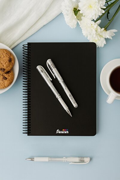 everart 17x24 Kare Siyah Yapraklı Anı Defteri + 2 adet Uni-ball Um-153 Signo ...