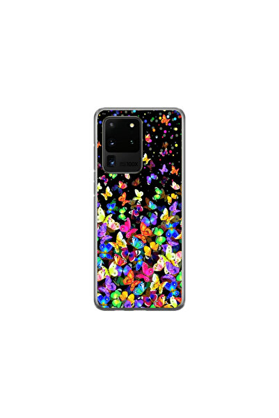 Atlas Husa Silicon HQCover compatibila cu Samsung Galaxy S20 Ultra, Fluturi, ...