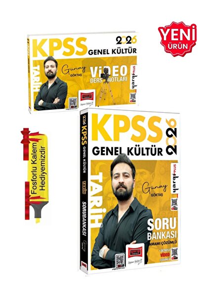 Yargı Yayınları 2026 - KPSS Tarih Video Ders Notları + Tamamı Çözümlü Soru Ba...