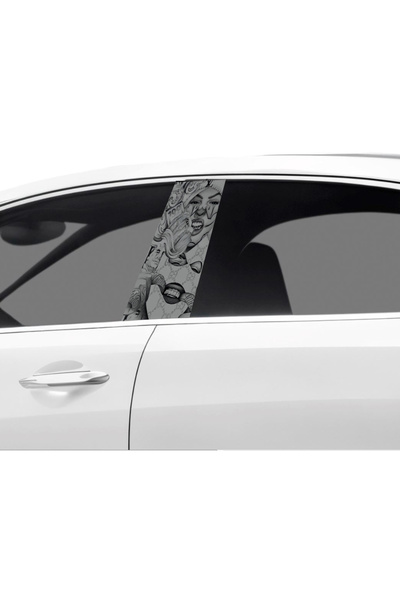 Çağlayan Reklam Araç Kapı Direk Kaplama Folyosu Maskeli Desenli (SAĞ SOL TAKI...