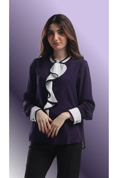 SUGA Ruffles Classic Blouse