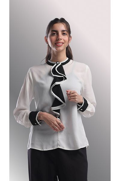 SUGA Ruffles Classic Blouse
