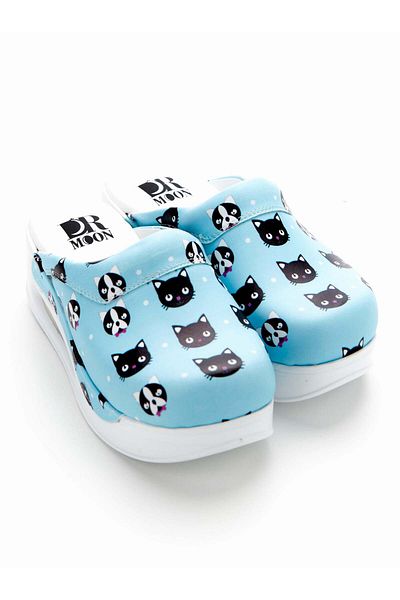 DRMOON Blue Orthopedic Medical Clogs for Women Airmax Cat Large