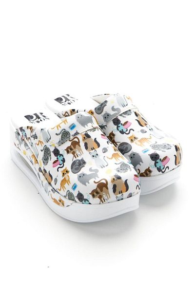 DRMOON Women's White Orthopedic Medical Clogs Airmax Animals