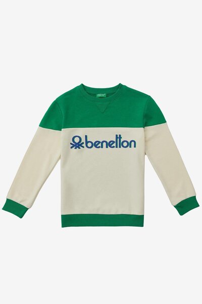 United Colors of Benetton Boy's Green Sweatshirt