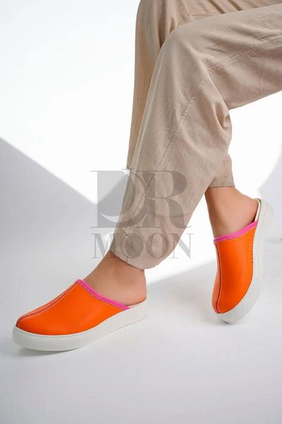 DRMOON Orthopedic Clogs, Orange, For Women - Comfort Flexi Model
