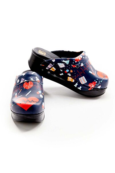 DRMOON Navy Blue Women's Airmax Cardio Orthopedic Medical Clogs