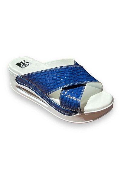 DRMOON Orthopedic sandals with straps, women, blue