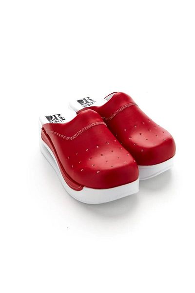 DRMOON Red Women's Airmax Orthopedic Medical Clogs