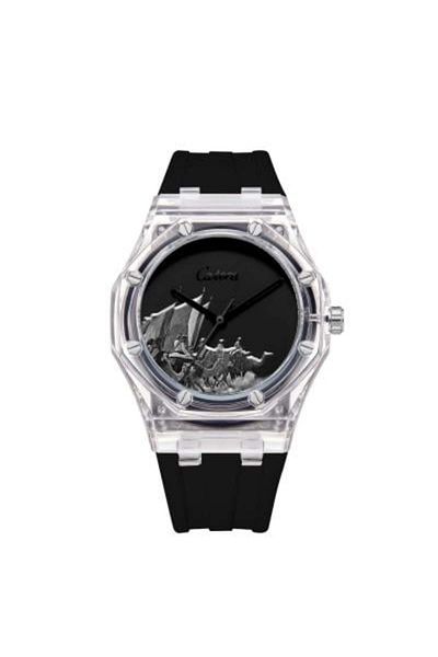 catera Men's watch, transparent, black, Rebel