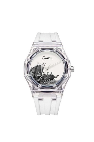 catera Men's watch, white transparent, Rebel