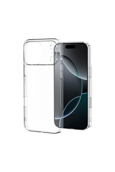 kılıffuarı Case for Apple iPhone 17 Pro Transparent and Smooth Surface Shock-Absorbing Hard Cover with Camera Protrusion