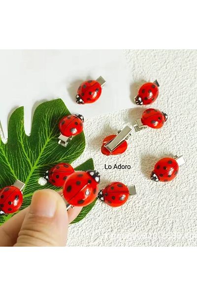 LO ADORO 6 Pieces Ladybug Clip Buckle