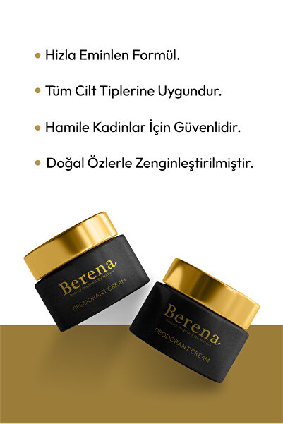 BERENA kadın deodorant krem doğal 24 saat etkili 50ml