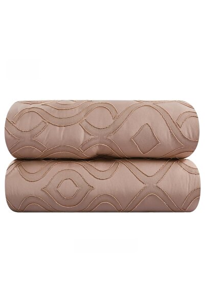 Red Rose Oscar Embroidered Microfiber Bedspread - Two Person, 7 Pieces Set