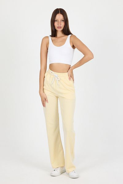 Miyalon Women S Waterway Striped Elasticated Wide Leg Pants Sweatpants – Summer Relaxed Style and Casual Chic
