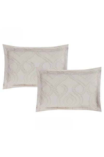 Red Rose Oscar Embroidered Microfiber Bedspread - Two Person, 7 Pieces Set