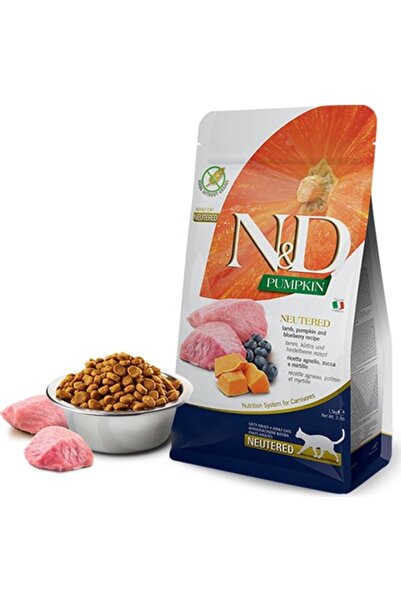 N&D Pumpkin Kuzu Yaban Mersini Kısırlaştırılmış Kedi Maması 1,5 kg