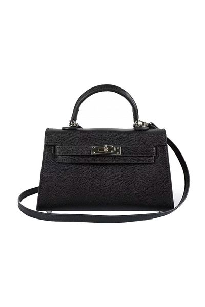 Generic Women's black handbag and shoulder bag with strap