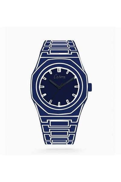 catera Men's watch with a navy blue carbon strap