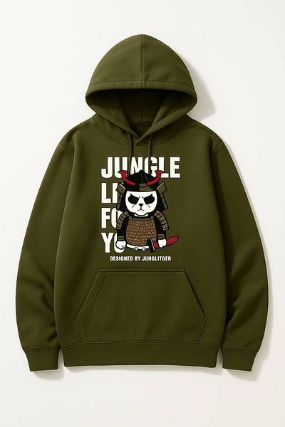 CLASSY.MODA Samurai Printed Hooded Sweatshirt