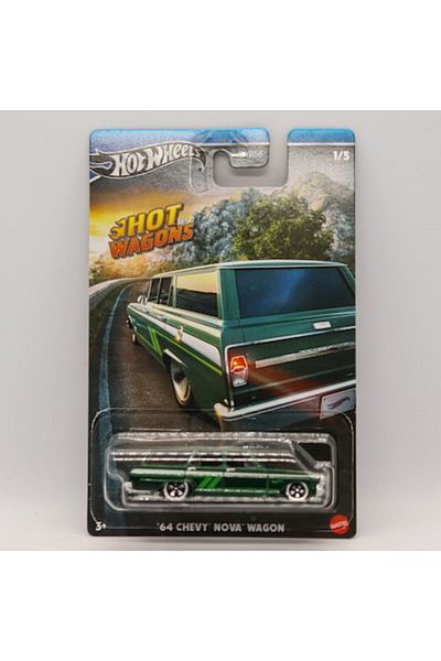 HOT WHEELS Masinuta Hot Wheels Silver Hot Wagons – ’64 Chevy Nova Wagon