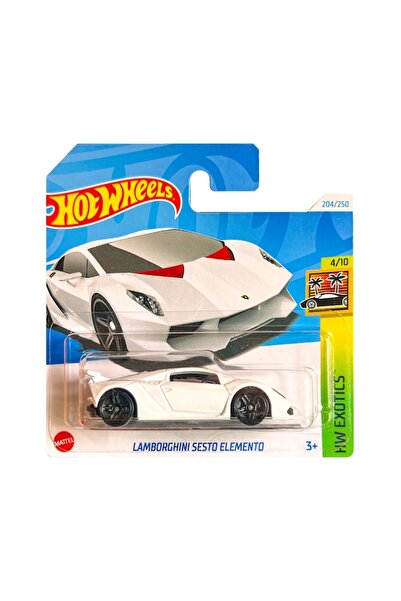 HOT WHEELS Masinuta metalica Hot Wheels, Lamborghini Sesto Elemento, HW Exotics, 1:64, Alb