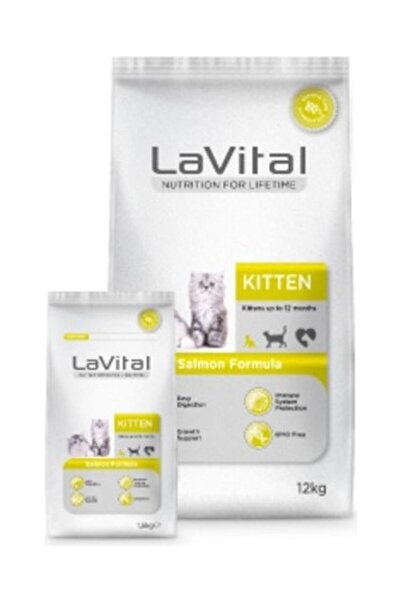 LaVital Somon Balıklı Yavru Kedi Maması 1,5 kg
