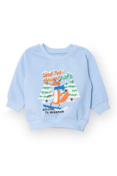 ebebek Hello Baby HelloBaby Erkek Bebek Sweatshirt Bisiklet Yaka Uzun Kol