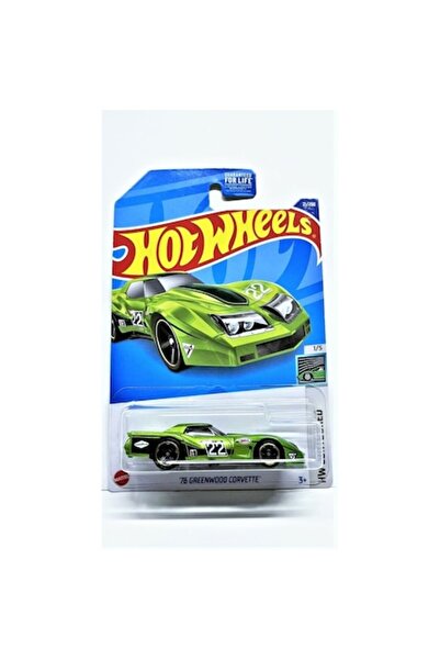 HOT WHEELS Masinuta metalica Hot Wheels, '76 Greenwood Corvette, Verde, 1:64